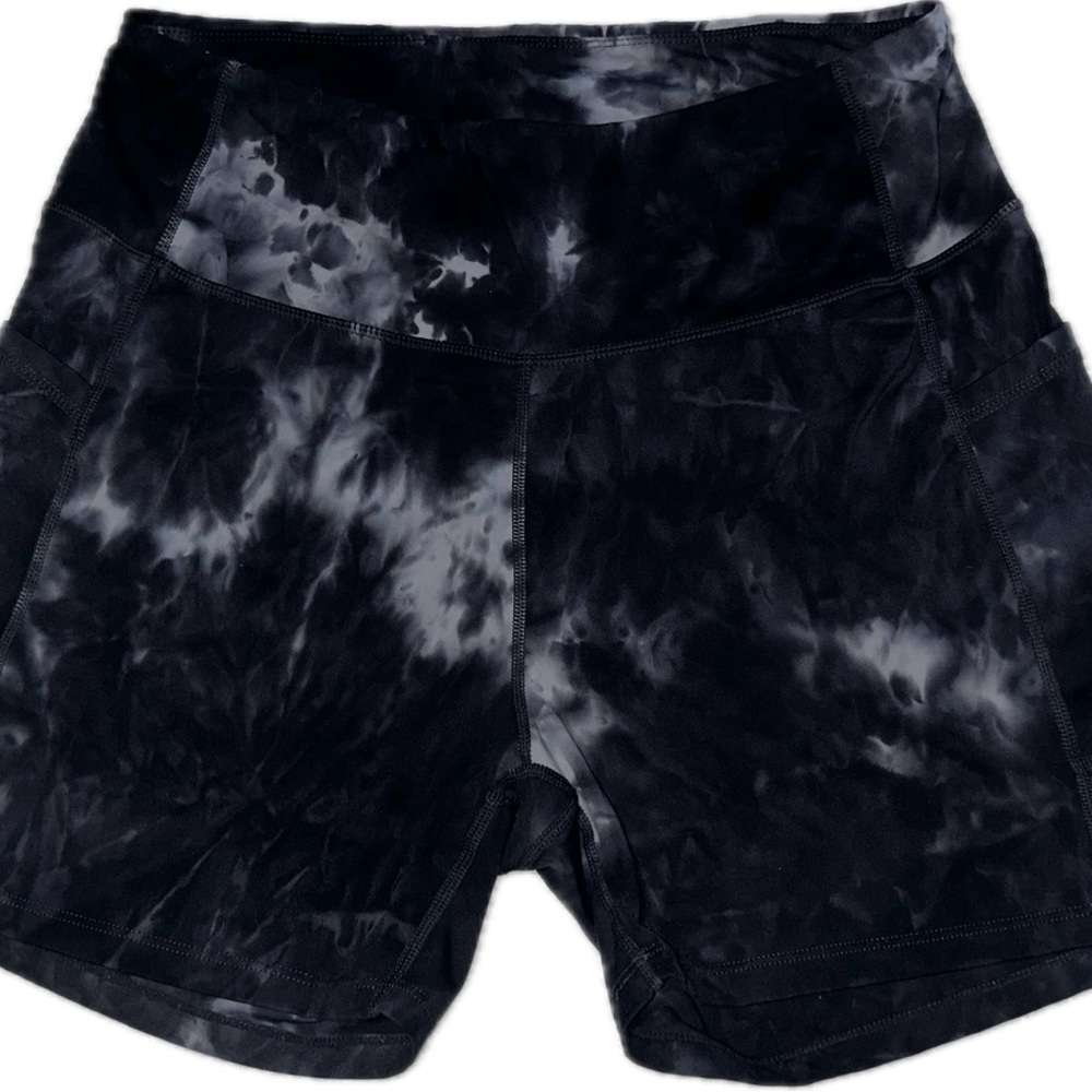Women's Black Tie-Dye Shorts